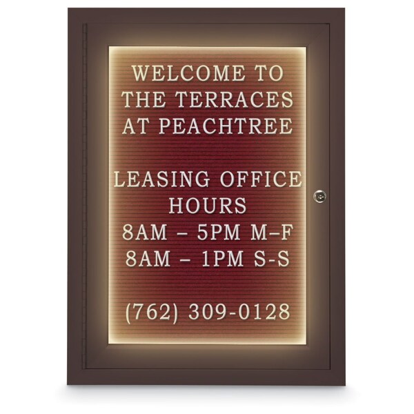 Letterboard, Header, Burgundy/Bronze